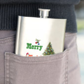 Merry Lawn Bowls Kerstmis, Hip Flask Flacon (Voorbeeld)