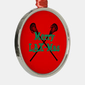 Merry LAX-Mas Metalen Ornament (Rechts)