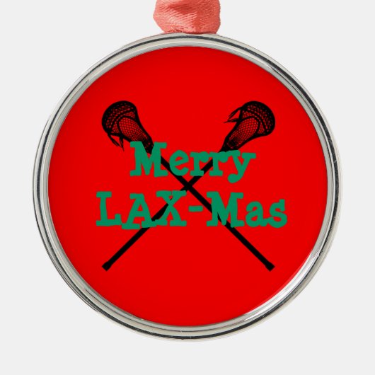 Merry LAX-Mas Metalen Ornament (Voorkant)
