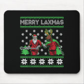 Merry Laxmas Funny Christmas Lacrosse Player Holid Muismat (Voorkant)