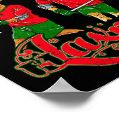 Merry Laxmas Kerstmis Lacrosse Speler Rendier SA Poster (Hoek)