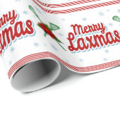 Merry Laxmas - Lacrosse kerstpapier Cadeaupapier (Rol Hoek)