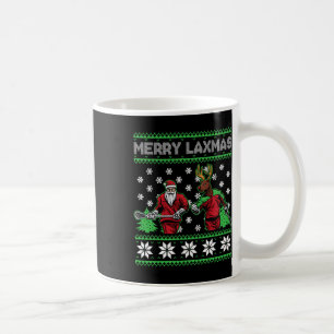 Merry Laxmas Ugly Kerstmis Lacrosse Santa Reindee Koffiemok