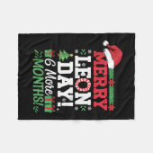 Merry Leon Day Noel achterstevoren Grappige Kerstt Fleece Deken (Voorkant (Horizontaal))