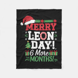 Merry Leon Day Noel achterstevoren Grappige Kerstt Fleece Deken