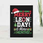 Merry Leon Day Noel lafaards Grappige Kersttelling Kaart (Voorkant)