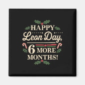 Merry Leon Day Noel lafaards Grappige Kersttelling Magneet (Voorkant)