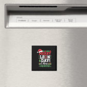 Merry Leon Day Noel lafaards Grappige Kersttelling Magneet (Insitu (Vaatwasser))