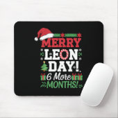 Merry Leon Day Noel lafaards Grappige Kersttelling Muismat (Met muis)