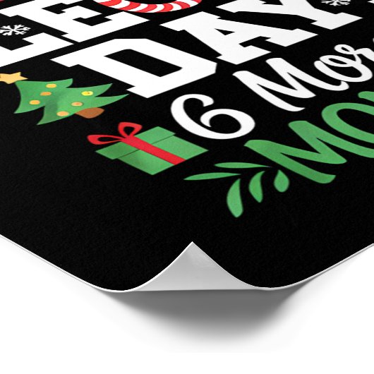 Merry Leon Day Noel lafaards Grappige Kersttelling Poster (Hoek)