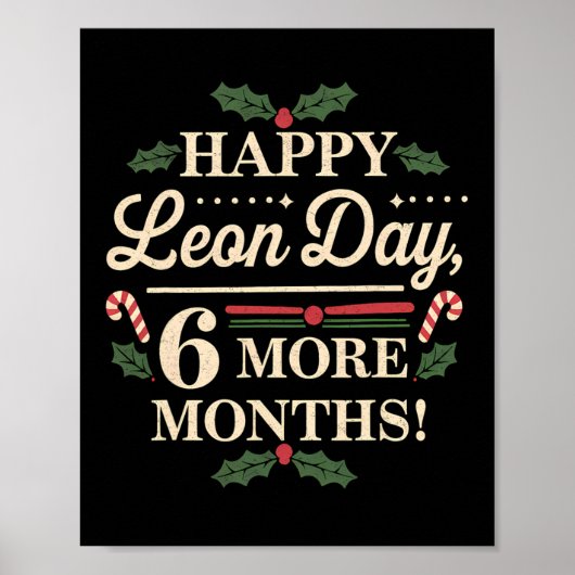 Merry Leon Day Noel lafaards Grappige Kersttelling Poster (Voorkant)