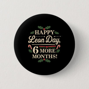 Merry Leon Day Noel lafaards Grappige Kersttelling Ronde Button 5,7 Cm