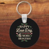 Merry Leon Day Noel lafaards Grappige Kersttelling Sleutelhanger (Voorkant)