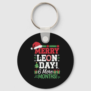 Merry Leon Day Noel lafaards Grappige Kersttelling Sleutelhanger