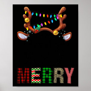 Merry Leopard Pajama Vrouwen Messy Bun Rendier Chr Poster