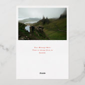 Merry Lettering Winter Bruiloftsfoto Folie Feestdagenkaart (Achterkant)