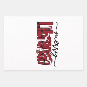 Merry Librarian Christmas Book Lover Library Inpakpapier Vel