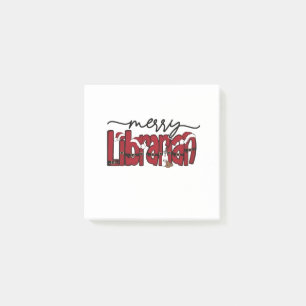 Merry Librarian Christmas Book Lover Library Post-it® Notes
