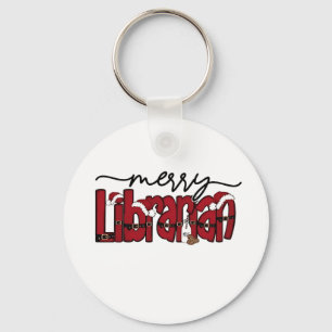 Merry Librarian Christmas Book Lover Library Sleutelhanger