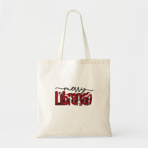 Merry Librarian Christmas Book Lover Library Tote Bag