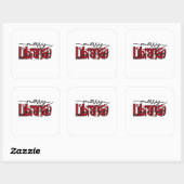 Merry Librarian Christmas Book Lover Library Vierkante Sticker (Vel)