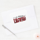 Merry Librarian Christmas Book Lover Library Vierkante Sticker (Envelop)