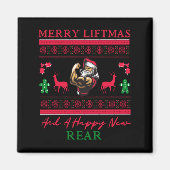 Merry Liftmas And A Happy New Rear Ugly Xmas Gym W Magneet (Voorkant)