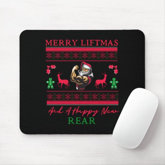 Merry Liftmas And A Happy New Rear Ugly Xmas Gym W Muismat (Met muis)