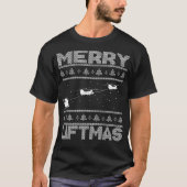Merry Liftmas Chinook Helicopter Ugly Kerstmis T-shirt (Voorkant)