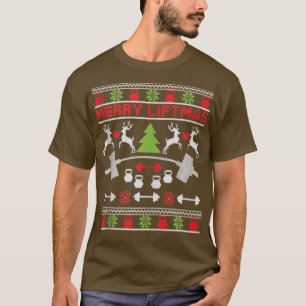 Merry Liftmas Fitness Workout met kerstmis T-shirt