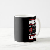 Merry Liftmas Fun Christmas Gym Workout Fitness Gi Koffiemok (Voorkant rechts)