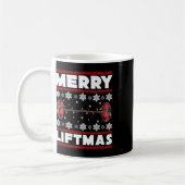 Merry Liftmas Fun Christmas Gym Workout Fitness Gi Koffiemok (Links)