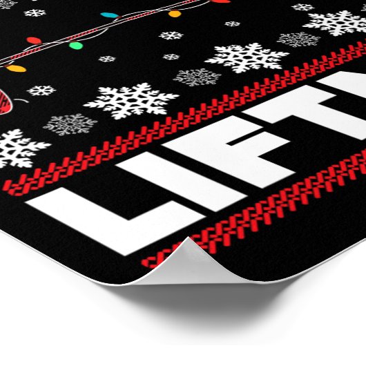 Merry Liftmas Fun Christmas Gym Workout Fitness Gi Poster (Hoek)