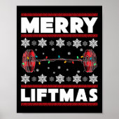 Merry Liftmas Fun Christmas Gym Workout Fitness Gi Poster (Voorkant)