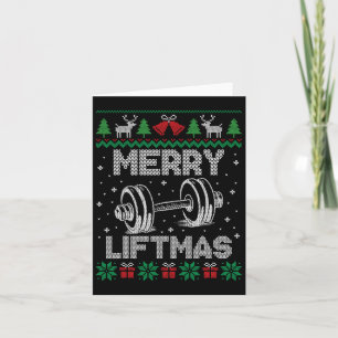 Merry Liftmas Funny Kerstmis fitness Kaart