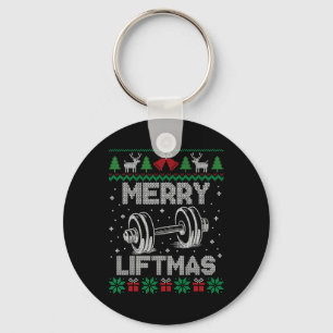 Merry Liftmas Funny Kerstmis fitness Sleutelhanger