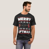 Merry Liftmas Funny Kerstmis fitness T-shirt (Voorkant volledig)