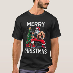 Merry Liftmas Funny Santa Xmas Gym Bodybuilding Ch T-shirt