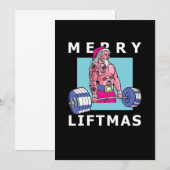 Merry Liftmas kerst Weightlift Bodybuilding Kaart (Voorkant / Achterkant)
