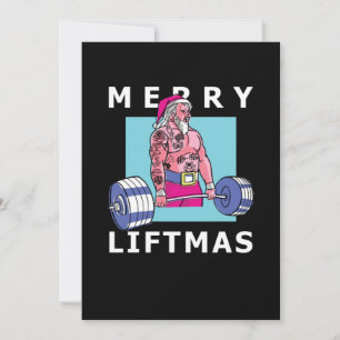 Merry Liftmas kerst Weightlift Bodybuilding Kaart