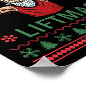 Merry Liftmas - kerstcadeauwerker Gym Workout Poster (Hoek)