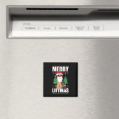 Merry Liftmas Kerstkrachttraining Funny Bo Magneet (Insitu (Vaatwasser))