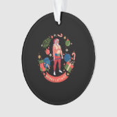 Merry Liftmas Kerstmis Bodybuilder Gym Workout Ornament (voorkant)