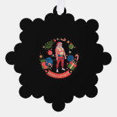 Merry Liftmas Kerstmis Bodybuilder Gym Workout Ornament Kaart (Voorkant)