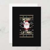 Merry Liftmas Lifting Kerstkerstkerstman Gym Wo Kaart (Voorkant / Achterkant)