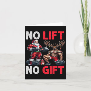 Merry Liftmas Muscle Santa Gewichtheffen Xmas Body Kaart