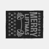 Merry Liftmas Shirt _ Funny Christmas Shirts  Fleece Deken (Voorkant (Horizontaal))