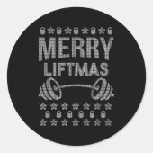 Merry Liftmas Shirt _ Funny Christmas Shirts  Ronde Sticker (Voorkant)