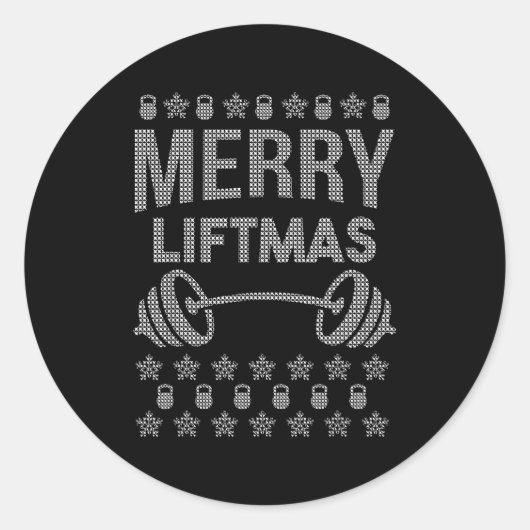 Merry Liftmas Shirt _ Funny Christmas Shirts  Ronde Sticker (Voorkant)