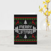 Merry Liftmas - Trainer Ugly Style Christmas Kaart (Gele Bloem)